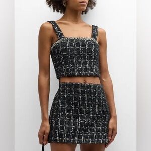 Alice + Olivia Tweed Embellished Elena Skirt Ceresi Top Set